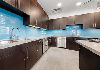 Club room with event kitchen